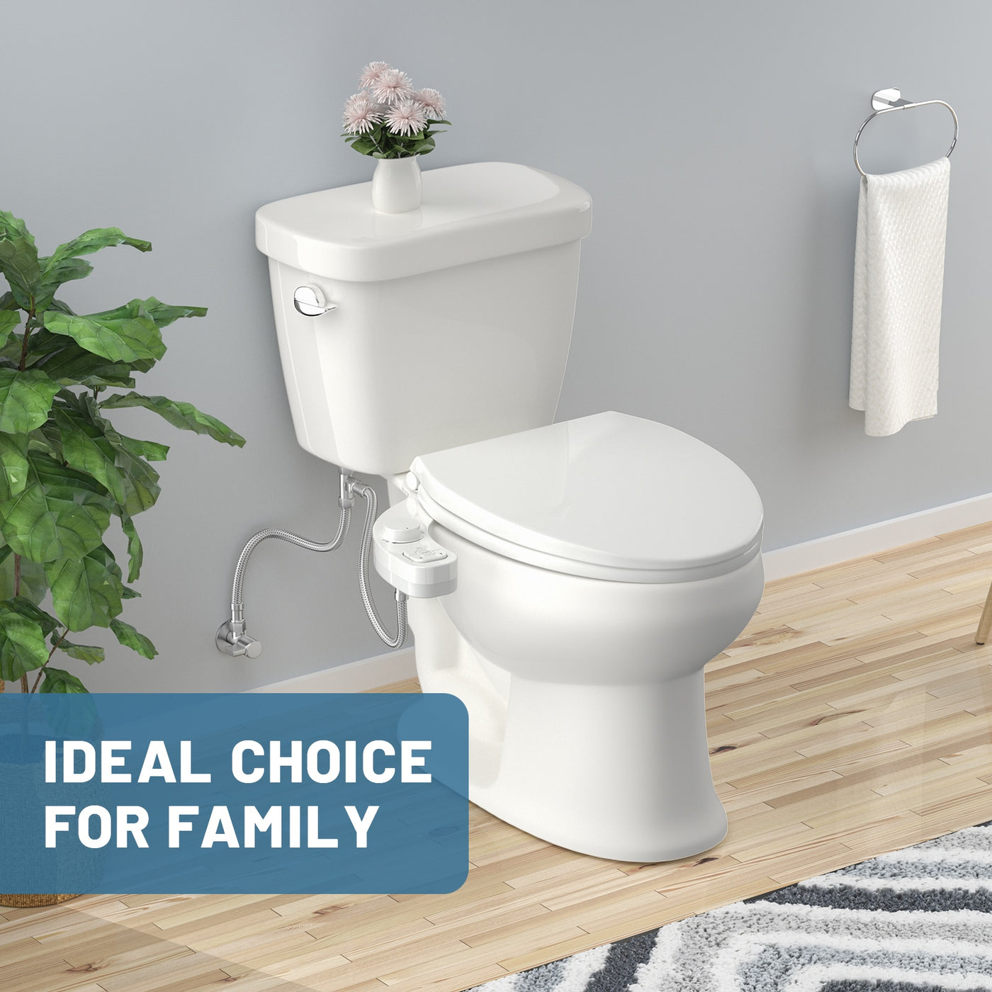 Tailboxy Non-Electric Bidet - Self Cleaning Dual Nozzle "PureClean: The Ultimate Hygiene Solution - Introducing the Bidet"