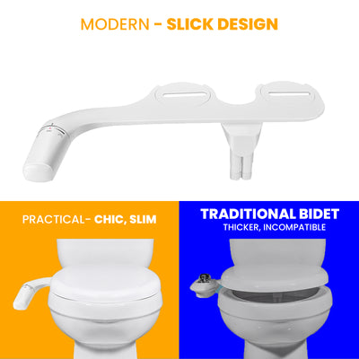 Original Bidet with is Ultra-Slim Toilet seat Attachment